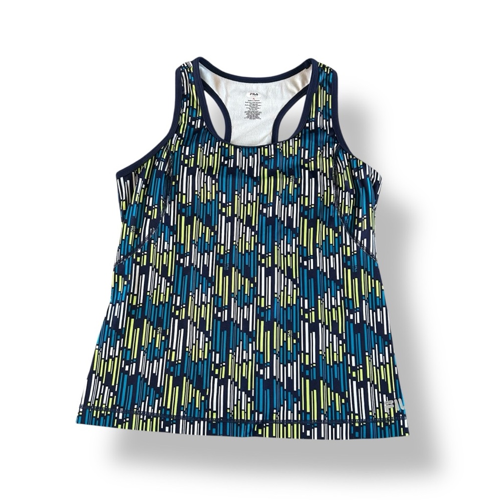 [Fila] White and Navy Athletic Tank